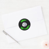 Prettig Halloween 3D schedel Ronde Sticker (Envelop)