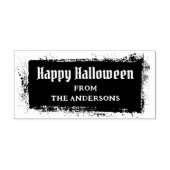 Prettig Halloween aangepaste naam vuile grunge Rubberstempel (Afrduk)