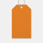 Prettig Halloween aangepaste naam zwart & oranje g Cadeaulabel (Achterkant)