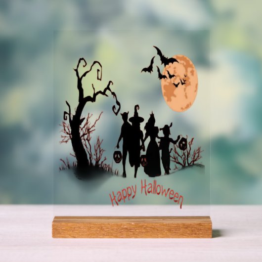 Prettig Halloween Acryl Bord (Neutraal)