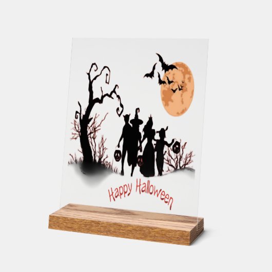 Prettig Halloween Acryl Bord (Hoek)