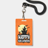 Prettig Halloween Badge (Achterkant met lanyard)