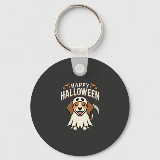 Prettig Halloween Beagle Hond Design_1 Sleutelhanger (Voorkant)