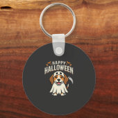 Prettig Halloween Beagle Hond Design_1 Sleutelhanger (Voorkant)