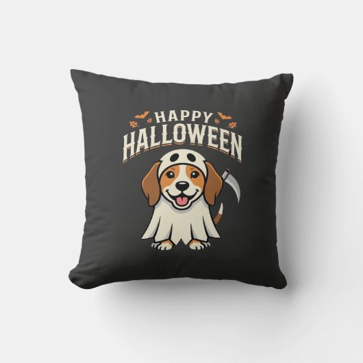 Prettig Halloween Beagle-hond ontwerp_1 Kussen (Voorkant)