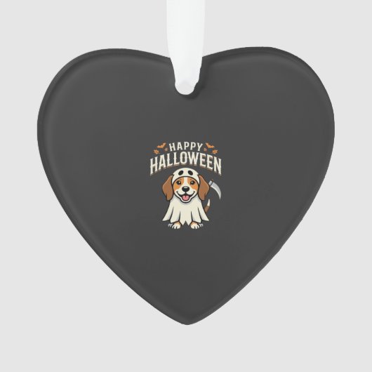 Prettig Halloween Beagle-hond ontwerp_1 Ornament (voorkant)
