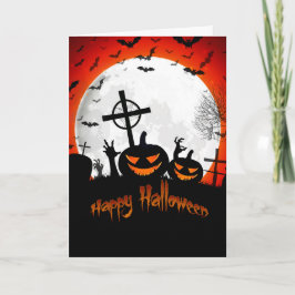 Prettig Halloween begraafplaats kaart