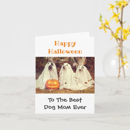 Prettig Halloween Beste Hondenmoeder Ooit Grappige Kaart (Gele Bloem)