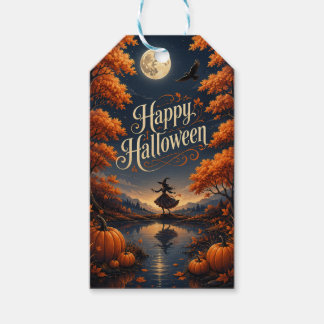 Prettig Halloween Betoverde Herfst Pompoen Cadeaulabel