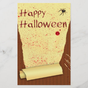 Prettig Halloween Bloederige Behang Briefpapier