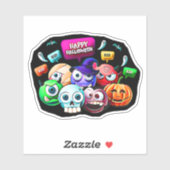 Prettig Halloween Boe, 3D Karakters Set Sticker (Vel)
