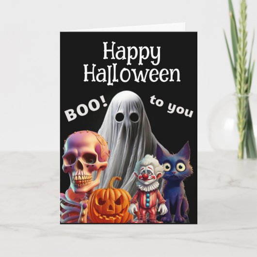 Prettig Halloween…Boe voor jou  Kaart (Voorkant)