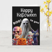 Prettig Halloween…Boe voor jou  Kaart (Gele Bloem)