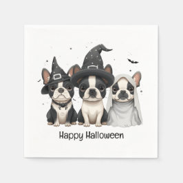 Prettig Halloween Boston Terrier Honden Servet