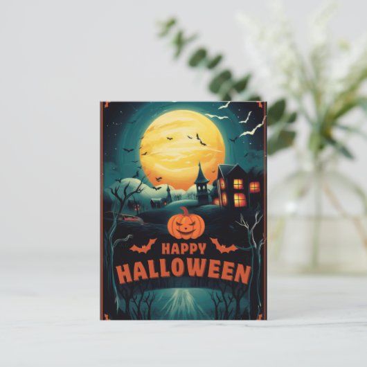 Prettig Halloween Briefkaart (Staand voorkant)