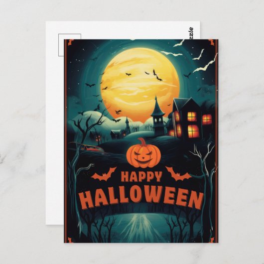 Prettig Halloween Briefkaart (Voorkant / Achterkant)