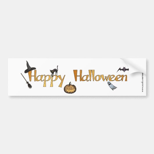Prettig Halloween Bumpersticker (Voorkant)