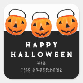 Prettig Halloween Cadeau Behandelingen Vierkante Sticker