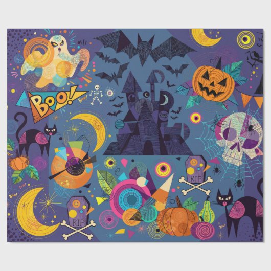 Prettig Halloween Cadeaupapier (Vlak)