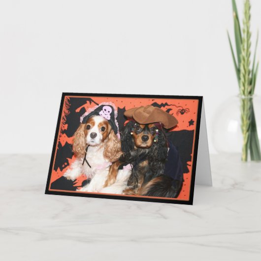 Prettig Halloween Cavalier King Charles Spaniel Ka Kaart (Voorkant)