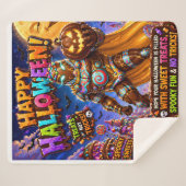 Prettig Halloween, chocoladekleed Sherpa Deken (Voorkant (horizontaal))