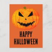 Prettig Halloween Cool eng Jack O'Lantern pompoen Briefkaart (Voorkant)