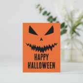 Prettig Halloween Cool enge Jack O'Lantern pompoen Briefkaart (Staand voorkant)