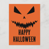 Prettig Halloween Cool enge Jack O'Lantern pompoen Briefkaart (Voorkant)