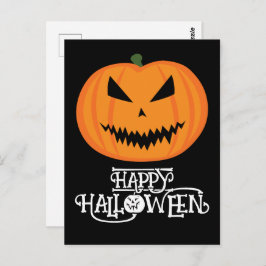 Prettig Halloween Cool enge Jack O'Lantern pompoen Briefkaart
