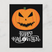 Prettig Halloween Cool engstige Jack O'Lantern pom Briefkaart (Voorkant)