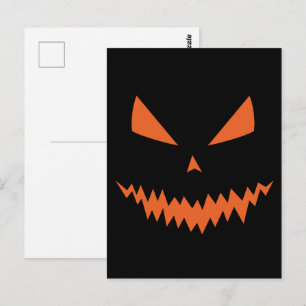 Prettig Halloween Cool engstigende Jack O'Lantern  Briefkaart