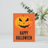 Prettig Halloween Cool engstigende Jack O'Lantern  Briefkaart (Staand voorkant)