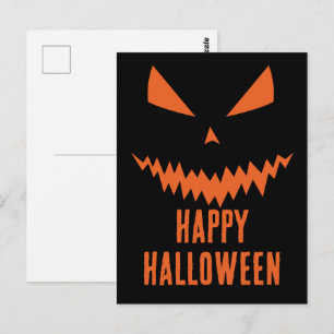 Prettig Halloween Cool engstigende Jack O'Lantern  Briefkaart