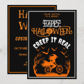 Prettig Halloween Creep It Real Verkleedfeest Kaart (Voorkant / Achterkant)
