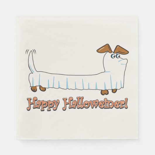 Prettig Halloween Dachshund Servet (Voorkant)