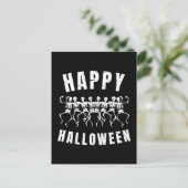 PRETTIG HALLOWEEN DANSENDE SKELETTEN BRIEFKAART (Staand voorkant)