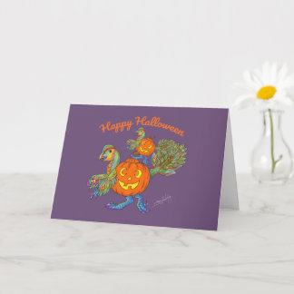 Prettig Halloween Dinosaurus Kaart