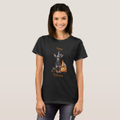 Prettig Halloween Dobermann Pinscher Heks T-shirt (Voorkant volledig)