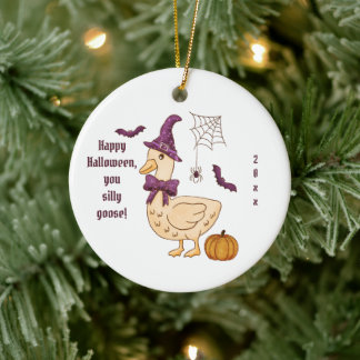 Prettig Halloween, domme gans Keramisch Ornament