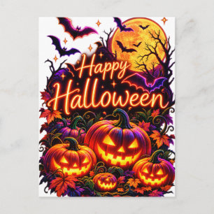 Prettig Halloween donker ontwerp Briefkaart