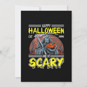 Prettig Halloween Eet Drink En Wees Schattig Cool  Feestdagenkaart