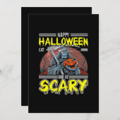 Prettig Halloween Eet, Drink En Wees Schattig Cool Feestdagenkaart (Voorkant / Achterkant)