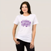 Prettig Halloween elegant paars wit Tri-Blend Shirt (Voorkant volledig)