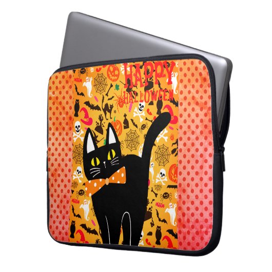 Prettig Halloween en Black Cat Electronics Tas (Voorkant Links)