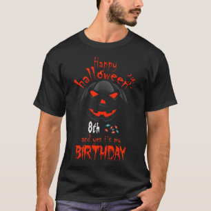 Prettig Halloween En Ja Het Is Mijn 8e Verjaardag T-shirt