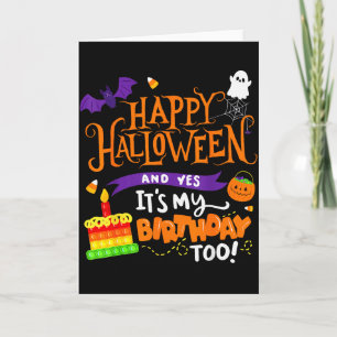 Prettig Halloween en ja het is mijn verjaardag Hal Kaart