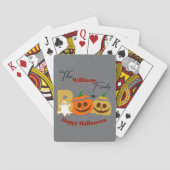 Prettig Halloween enge pompoen Pokerkaarten (Achterkant)