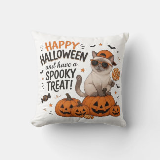 Prettig Halloween enge traktatiepompoenen Kussen