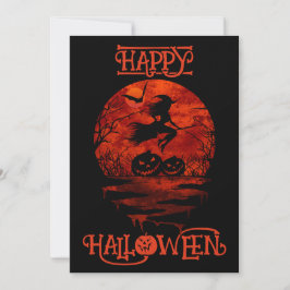 PRETTIG HALLOWEEN ENGELENBAZIN OP BEzem  Kaart