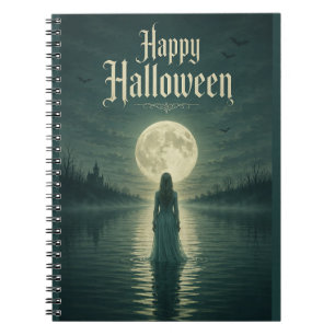 Prettig Halloween Ethische Gothische Maneschijn Si Notitieboek